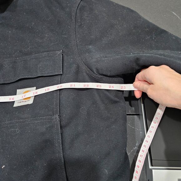 Vintage Carhartt C03 Firm Duck Arctic-Lined Work Coat Black Field Chore 90s USA - Picture 11 of 13